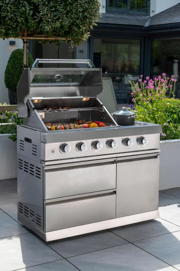 Absolute Outdoor Kitchen 4 Burner Gas BBQ With Side Burner (thumbnail)