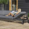 an example use of the couch with side sun lounger