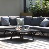 Outdoor Fabric Cove Corner Sofa Group flanelle