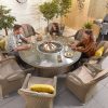 Heritage Leeanna 8 Seat Dining Set with Fire Pit