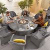 Heritage Leeanna 8 Seat Dining Set with Fire Pit
