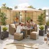 Heritage Ciara Compact Corner Dining Set with Casual Parasol Hole Table