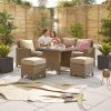Heritage Ciara Compact Corner Dining Set with Casual Parasol Hole Table