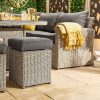 Deluxe Ciara Corner Dining Set with Firepit Table focus on the bench and sofa