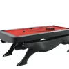 Exclusive Leopard Billiard Table side top view, showing the game.